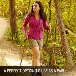 Handcrafted Red Oak Trekking Pole for All Users