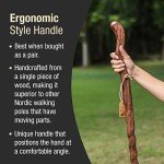 Handcrafted Red Oak Trekking Pole for All Users