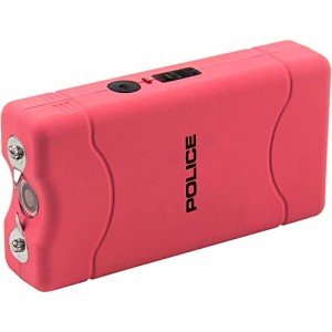Pink Mini Rechargeable Police Stun Gun with Flashlight