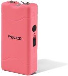 Pink Mini Rechargeable Police Stun Gun with Flashlight