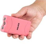 Pink Mini Rechargeable Police Stun Gun with Flashlight