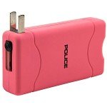 Pink Mini Rechargeable Police Stun Gun with Flashlight