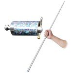 OUERMAMA 150CM Silver Magic Appearing Cane Wand