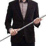 OUERMAMA 150CM Silver Magic Appearing Cane Wand
