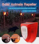Solar Security Alarm Lights with Strobe Warning Sounds