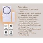 Wireless Loud Burglar Alarm with Magnetic Sensors - 4 Pack