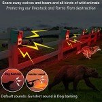 Solar Motion Sensor Alarm with Dog Barking Sound