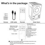 Solar Motion Sensor Alarm with Dog Barking Sound