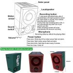 Solar Motion Sensor Alarm with Dog Barking Sound