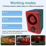 ChunHee Solar Outdoor Motion Sensor Alarm with Dog Barking Gunshot Sound, Support Recording and Adjustable Volume, 130db Loud Motion Activated Noise Maker for Home, Garden, Yard, Farm-2 Pack