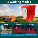 Solar Motion Sensor Alarm with Loud Noise