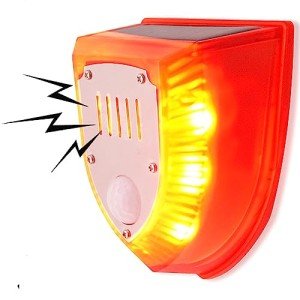 Outdoor Solar Alarm with Bark Detector and Strobe