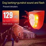 Outdoor Solar Alarm with Bark Detector and Strobe