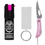 Mini Pink Pepper Spray with Keyring Holder