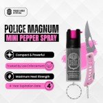 Mini Pink Pepper Spray with Keyring Holder
