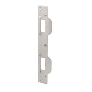 Door Strike for Deadbolts and Latches, Satin Nickel