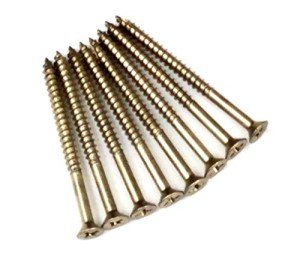 Brass Wood Screws for Door Hinges - 24 Pack
