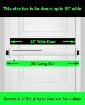 Door Security Bar for Inward Opening Doors
