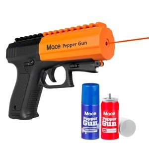 MACE BRAND Pepper Gun 2.0: Strobe LED, Black