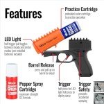 MACE BRAND Pepper Gun 2.0: Strobe LED, Black