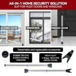 AceMining Upgraded Door Security Bar (1 Pack, White)