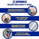 Brinks Adjustable Door Security Bar for Travel