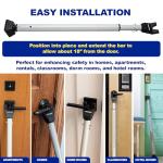 Brinks Adjustable Door Security Bar for Travel