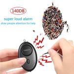 10-Pack 140DB Personal Alarm Keychains with LED Light