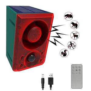 Outdoor Motion Sensor Alarm with Dog Bark Sounds