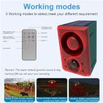 Outdoor Motion Sensor Alarm with Dog Bark Sounds