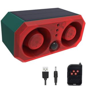 Solar Motion Sensor Alarm with 130db Speaker