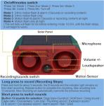 Solar Motion Sensor Alarm with 130db Speaker