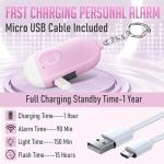 Kimfly Rechargeable Personal Safety Alarm 3-Pack