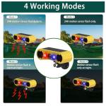 Solar Motion Sensor Alarm with Strobe Light
