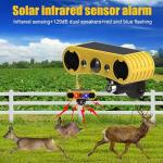 Solar Motion Sensor Alarm with Strobe Light
