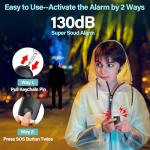 Hion Safe Rechargeable 130dB Personal Alarm Keychain