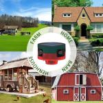 Solar Motion Sensor Alarm with Barking Dog Sound