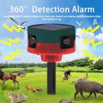 Solar Motion Sensor Alarm with Barking Dog Sound