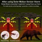 Solar Motion Detector Alarm with Dog & Gun Sounds