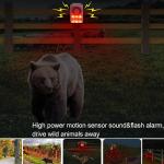 Solar Motion Detector Alarm with Dog & Gun Sounds