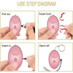 Personal Alarm 3-Pack: 140DB Siren & Lights