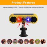 Solar Motion Sensor Alarm with Dog Barking Alert