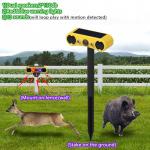 HULPPRE Solar Motion Sensor Alarm with Strobe Light