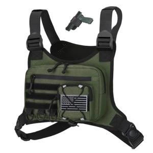 Koculemi Outdoor Chest Bag for Pistols, Olive