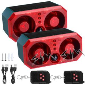 Qualirey Solar Motion Sensor Alarm - 2 Pack