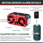 Qualirey Solar Motion Sensor Alarm - 2 Pack