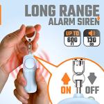 WETEN 130 dB Personal Alarm Keychain with Light