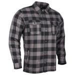 Men's Armored Flannel Biker Shirt with Pockets
