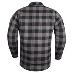 Men's Armored Flannel Biker Shirt with Pockets