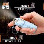 WETEN 130 dB Personal Alarm Keychain with Light